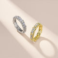 Moissanite Eternal Ring Cross Design golden