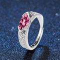 Zircon Ring Women's Light Luxury Style pink